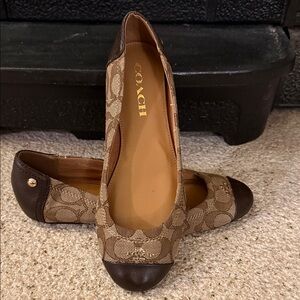Coach Signature Brown and Tan Loafers
